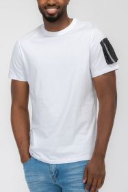 SHORT SLEEVE COTTON TSHIRT (Color: BLACK REFLECTIVE, size: XL)
